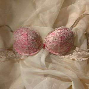 Dentelle white/pink Bra